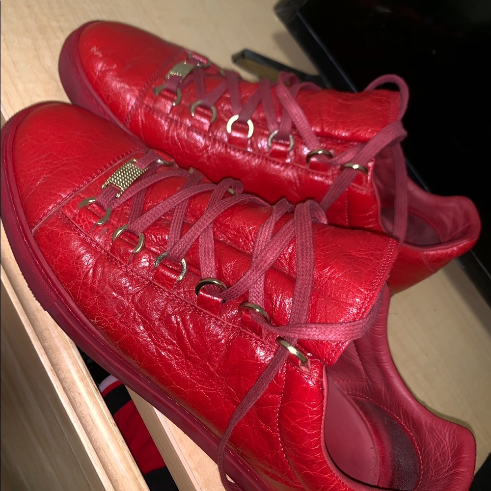 Women's Red Balenciaga Arena's (Low)